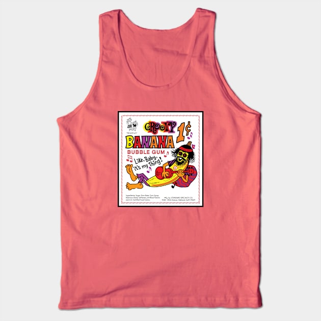 Groovy Banana Bubble Gum Tank Top by Chewbaccadoll